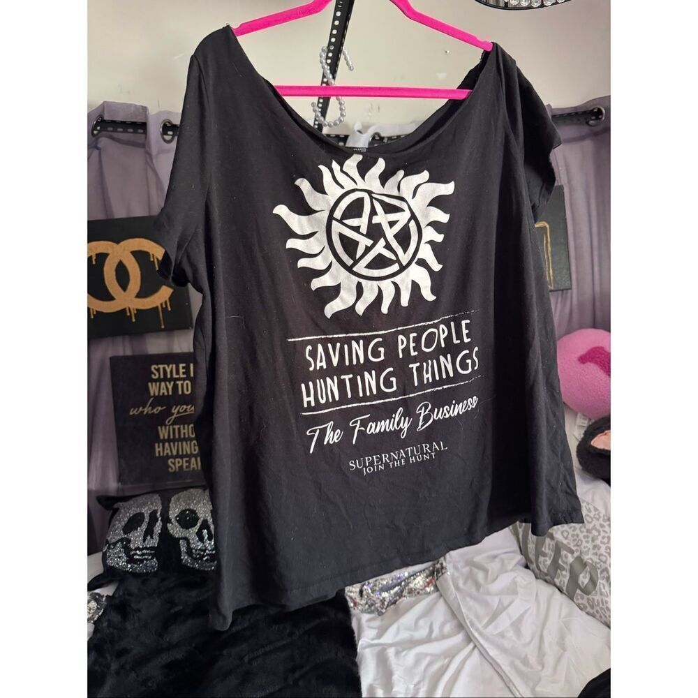 Torrid x supernatural  plus size 3 Off the shoulder boatneck Jersey Tee shirt to